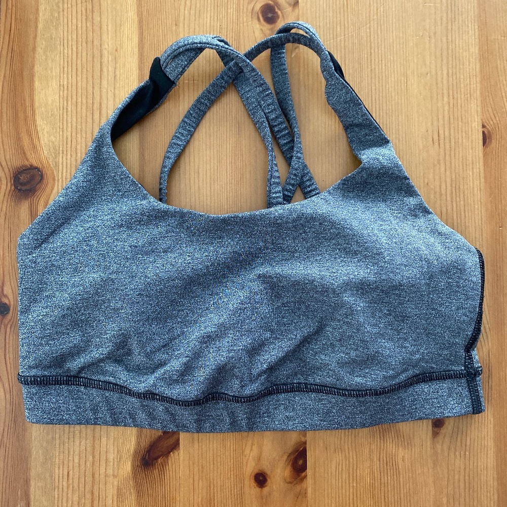 Lululemon Energy Heather Gray Bra Size 6